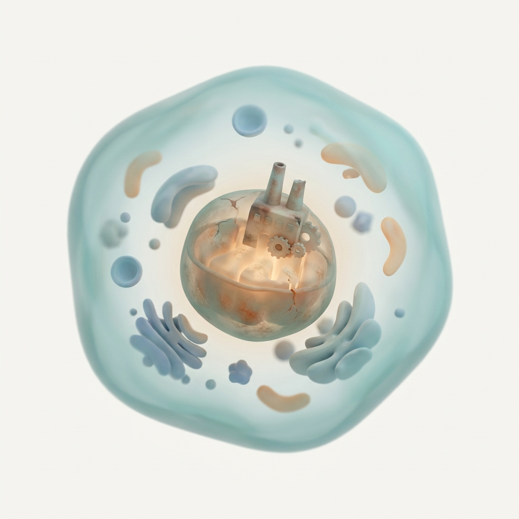 A worn-out power plant inside a cell